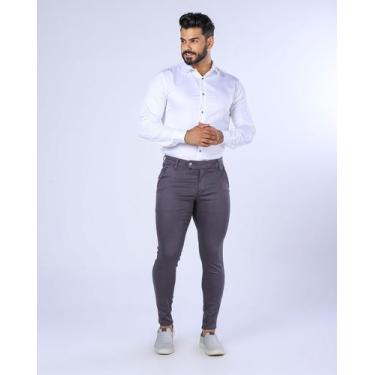 Imagem de Calça Super Skinny Masculina Elastano Lycra Linha Premium super luxo a