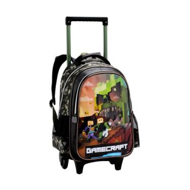 Imagem de Mochila Escolar 2em1 Costas e Rodas GameCraft Z - denlex
