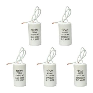 Imagem de 5X Capacitor Partida 12uf - 250v P/ Motor Portão Eletrônico - CHIPSCE