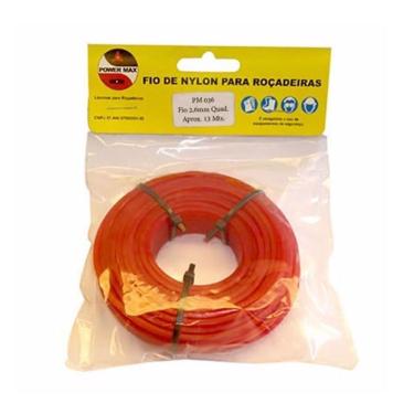 Imagem de Fio de Nylon 2,6mm Quadrado 100g aprox 13m - Agro Max Power PM 036