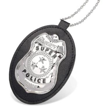 Imagem de Distintivo Insígnia Detetive Policial Fantasia - RPires, Prata
