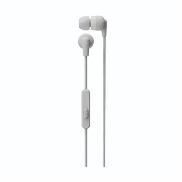 Imagem de Skullcandy Fones de ouvido intra-auriculares com fio Ink'd com microfone, fones de ouvido com isolamento de ruído, conexão auxiliar de 3,5 mm, design leve, controle de chamada e faixa – branco