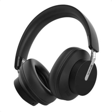 Imagem de Headphone sem fio Bluetooth 5.1 Estrutura da haste ajustável em Aluminio. Fone de ouvido Wireless com bateria de longa duração 250mAh. Microfone embutido.