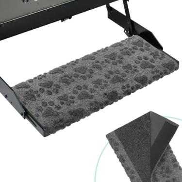 Imagem de RUNROLE Capa para degrau de trailer – 58 cm de largura, ajuste de 20 a 23 cm de profundidade, 1 pacote com 1 tapete antiderrapante para escada, padrão de patas em relevo