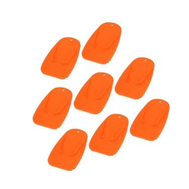 Imagem de Partuto 8 peças almofada de suporte para motocicleta almofada de placa de suporte de estacionamento almofada de extensão de suporte lateral laranja substituição