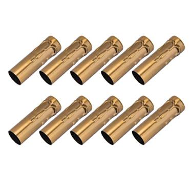 Imagem de E14 Tubo de Metal Vela Suporte da Lâmpada Acessórios Iluminação 25x80mm para Casa Lustres Cristal Luzes Vela (ouro bronze)