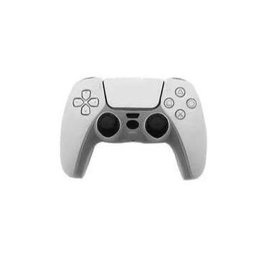 Imagem de Capa de Silicone para Controle PS5, Lisa, Proteção para Manete DualSense (Branco)