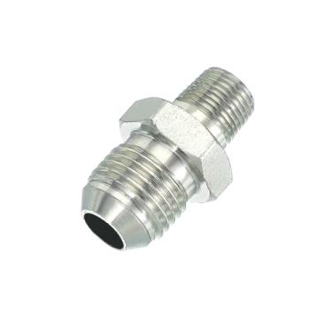 Imagem de PATIKIL Conectores de mamilo redutores hexagonais Adaptador de tubo 9/40.6 cm macho 37° Flare JIC x 1/20.3 cm macho NPT, adaptador de bocal redutor de encaixe de tubulação Encaixe hidráulico de aço