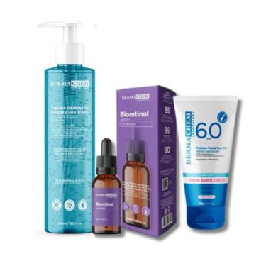 Imagem de Sabonete Limpeza Facial com Aloe Vera+Serum Bioretinol Anti Rugas Firma Pele+Protetor Solar FPS60 Sem Cor