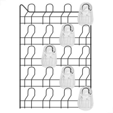 Imagem de Porta Copos Escorredor Secador de Parede Bar Restaurante Preto - Magal