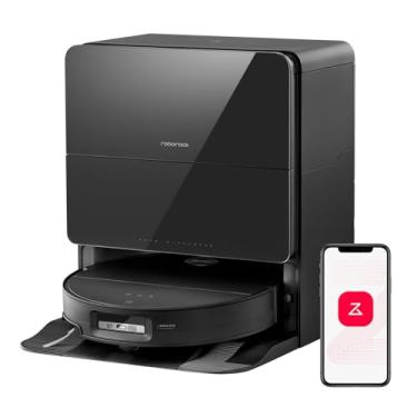 Imagem de Robô aspirador/esfregão Roborock Saros 10, sucção 22000Pa, ultrafino 7,98cm, esfregão autoremovível, desvio obstáculos IA, autodispensador detergente, autolimpeza quente esfregão/base, pet-friendly