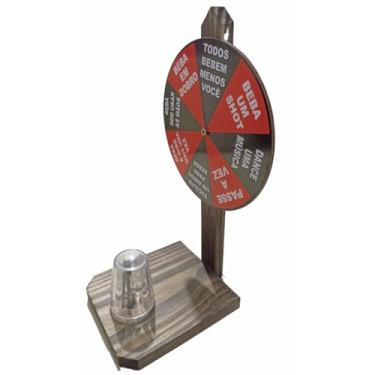 Imagem de Jogo de Roleta Gira e Vira Shot Drink Décor com Copo - Beba um Shot