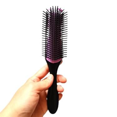 Imagem de cores escova feminina desembaraçante estilo escova de cabelo couro cabeludo massageador salão cabeleireiro liso cacheado molhado pente (04)