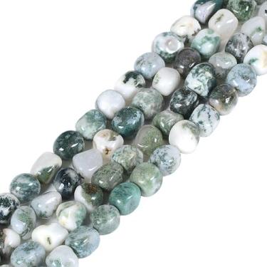 Imagem de Pedra natural ágata cristal quartzo seixo oval lascas contas forma livre pepita irregular solta fio 15 polegadas para fazer joias DIY