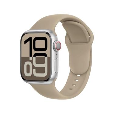 Imagem de DONEGANI Pulseira esportiva de silicone travertino C1C para Apple Watch SE Ultra 2 de 40 mm, 44 mm, 46 mm, 42 mm, 45 mm, 41 mm, 38 mm, 49 mm, séries 10, 9, 8, 7, 6, 5, 4 e 3