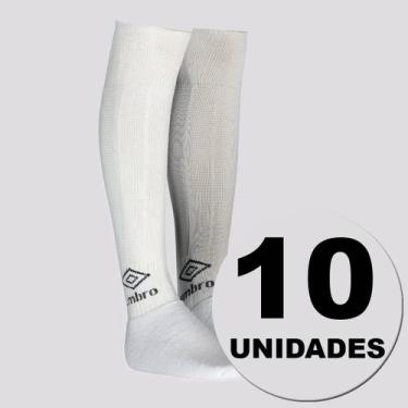 Imagem de Kit 10 Meiões Umbro Classic Branco, 39-43