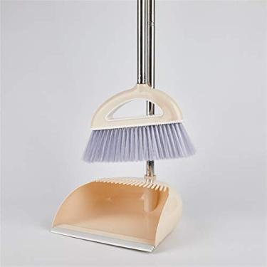 Imagem de Fato de vassoura prático europeu dobrável combinação de cabelo macio multifuncional doméstico poeira sem poeira (cor: azul 2) (Beiga 1)