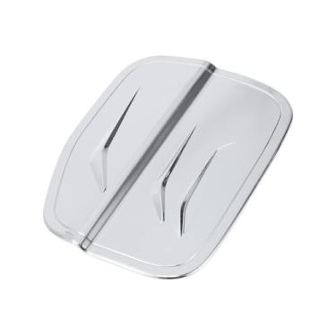 Imagem de Partuto Tampa de porta de tanque de combustível para Honda Accord 2023-2025 tampa de porta de enchimento de tanque de óleo tipo adesivo cromado prateado ABS