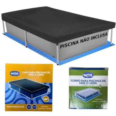 Imagem de Kit Capa + Forro para Piscina de 400 Litros e 1000 Litros Mor