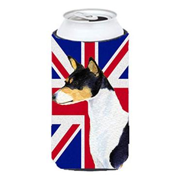 Imagem de Basenji with English Union Jack British Flag Tall Boy Beverage Insulator Hugger SS4956TBC