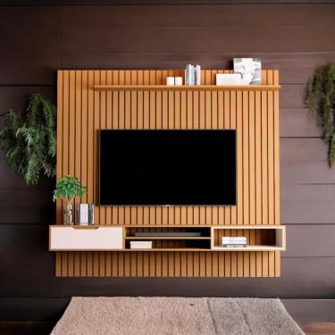 Imagem de Home Para Tvs 85 Tucumã Ripado 2.3 Nature Jb Móveis