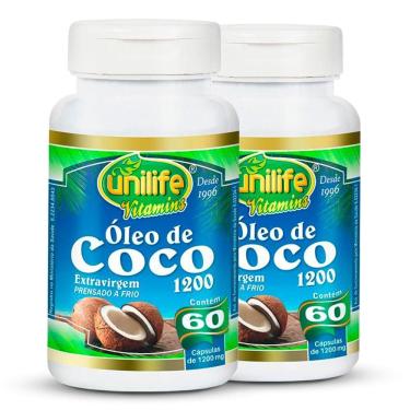 Imagem de Kit 2 Óleo De Coco Extra Virgem 60cap