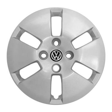 Imagem de Calota aro 14 prata 188cb cubo baixo + emblema volkswagen - Garagem On