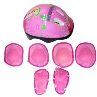 Imagem de Kit Proteção Infantil 7 Peças Desenho Rosa - Art Sport