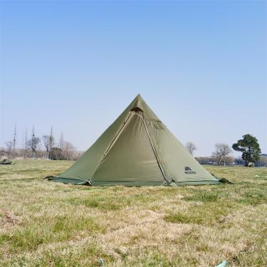 Imagem de SZITW Tenda tipi quente para 4-6 pessoas com fogão jack, barraca de pirâmide de acampamento para acampamento, mochila, caminhada