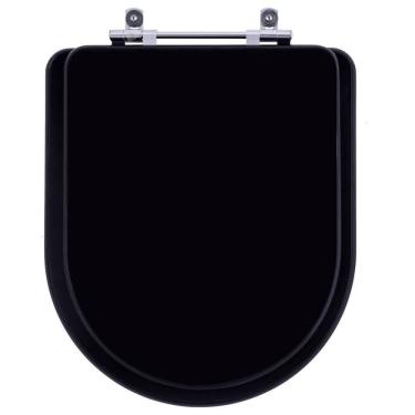 Imagem de Tampa De Privada Sanitaria Poliester Carrara Preto Ebano Fosco Para Louça Deca