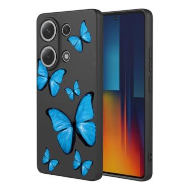 Imagem de KOARWVC Capa de telefone para Redmi Note 13 Pro 4G, capa para Xiaomi Poco M6 Pro 4G, design de padrão de borboleta, fina, protetora, macia, amortecedora, capa de telefone para Xiaomi Redmi Note 13 Pro