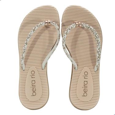 Imagem de Tamanco Feminino Beira Rio Tira Pronta Ostra Ouro Rosado Branco Furtacor