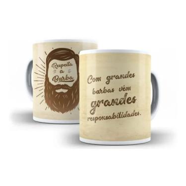 Imagem de Caneca Porcelana Com Grandes Barbas Vem Grande Responsabilidades Respe