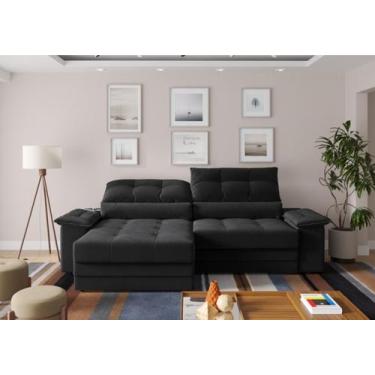 Imagem de Sofá Bariloche 2,40m (L) com Carregador USB Retrátil e Reclinável - Ci