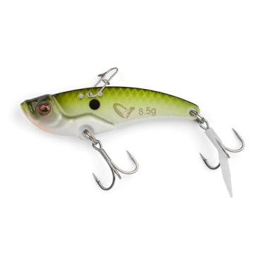 Imagem de Savage Gear VIB Blade Isca de pesca de 4,4 cm, brilho esmeralda, lâmina fina de fundição longa, ideal para Walleye, boca pequena, poleiro e truta, 3 pontos de fixação de isca para vibração ajustável