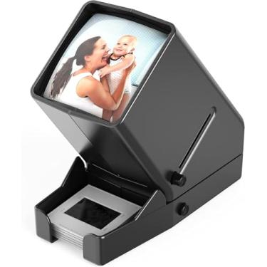 Imagem de Visor deslizante de 35 mm DIGITNOW, ampliação 3X e topo de mesa LED Iluminado Visualização e funcionamento da bateria - para slides de 35 mm e negativos de filme positivo (4pilhas AA incluídas)