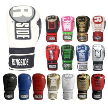 Imagem de Ringside Apex Flash Luvas de luta, luvas de boxe IMF-Tech com suporte seguro de pulso, luvas de boxe sintéticas para homens e mulheres, brancas e pretas, 473 ml