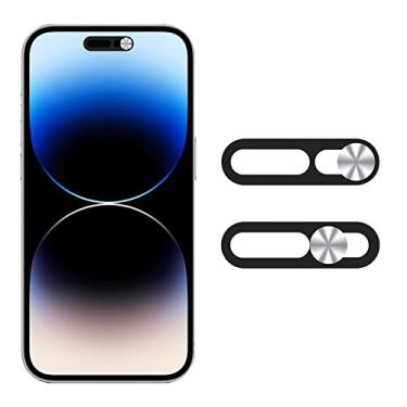 Imagem de Capa de câmera de telefone, capa de webcam compatível com iPhone 14 Pro, iPhone 14 Pro Max protege privacidade e segurança, não afeta o reconhecimento facial (prata)