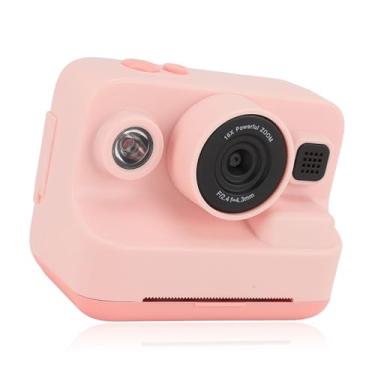 Imagem de Câmera digital com impressão instantânea, câmera de vídeo 1080p com 3 rolos de papel, bateria de 2000 mAh, câmera de viagem portátil para gravação de fotos e vídeos (rosa)
