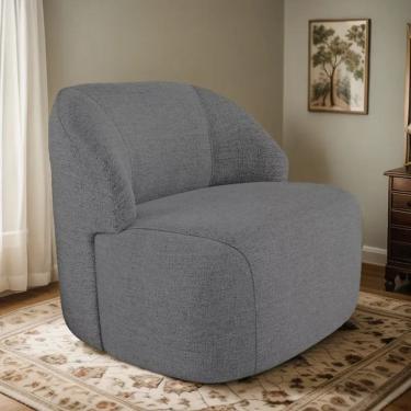 Imagem de Poltrona Organica Decorativa Eloa Linho Cinza - Londrilar