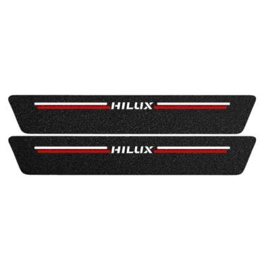 Imagem de Kit Soleira Protetora Porta Premium Red PVC - Hilux 2 Portas - Jhow Ad
