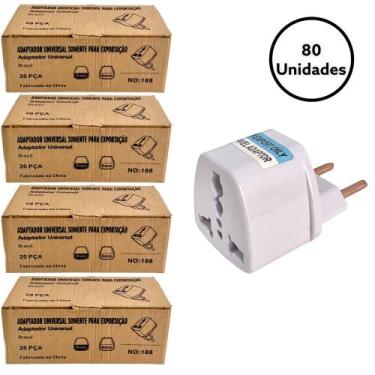 Imagem de Adaptador de tomada padrão europeu universal Brasil 80 uni - Hp Servic