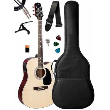 Imagem de Violão Giannini Folk Gdc-1 Ceq Ns + Capa Luxo E Acessórios