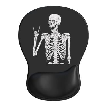 Imagem de BOCHEERY Tapete de mouse confortável com descanso de pulso em gel, mouse pad ergonômico para alívio da dor, superfície de suporte de pulso suave e base de poliuretano antiderrapante para computador