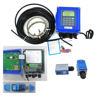 Imagem de Medidor de fluxo ultrassônico, TUF-2000blado de parede Medidor de fluxo de água montada