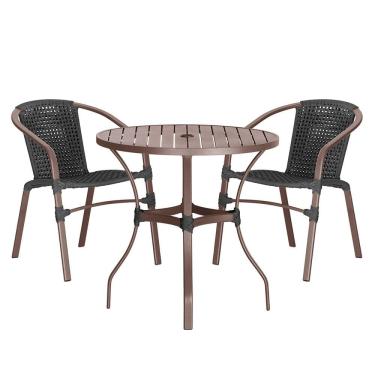 Imagem de 02 Cadeiras Floripa e Mesa Roma Trama 