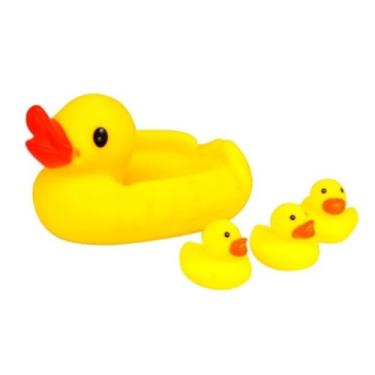 Imagem de Patinhos para Banho 4 Patinhos Amarelo