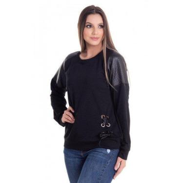 Imagem de Casaco Feminino com Detalhe em Cirrê Matelado e Ilhós-Feminino