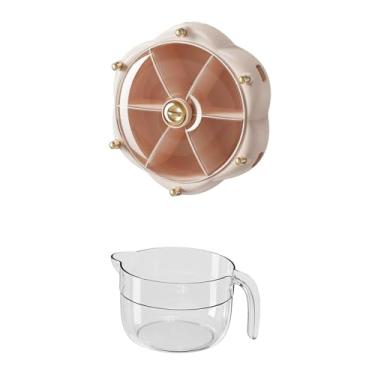 Imagem de IEUDNS Dispensador de Cereais 6 Grades Selado Grãos Secos Caixa de Armazenamento de Alimentos Fácil de Limpar Resistente Jarra de Armazenamento Visível Balde