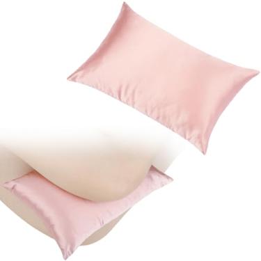 Imagem de Travesseiro de joelho 28 cm x 19,8 cm Almofadas de apoio de quadril pequenas e sedosas resfriamento suave entre as pernas para pessoas que dormem de lado, ciática, alívio da dor, lavável na máquina